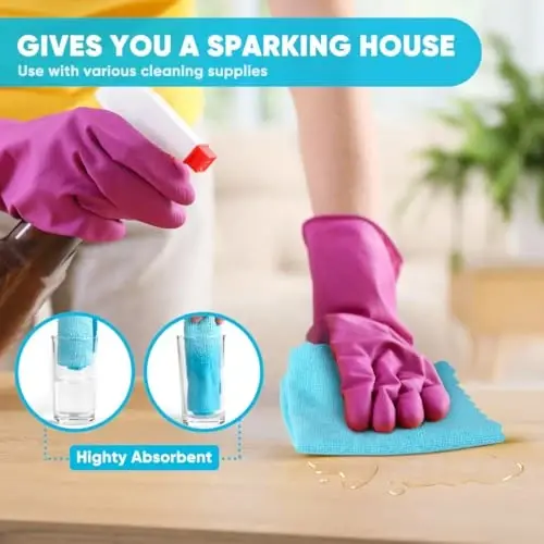 Orighty Microfiber Cleaning Cloth, 200 Pack Microfiber Towels for Cars, Multi-Purpose Shop Towels Cleaning Rags Bulk for Car, Home, Kitchen, 12 x 11 inch - 3