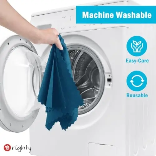 Orighty Microfiber Cleaning Cloth, 24 Pack Cleaning Rags, Navy Blue, 12x11 | Highly Absorbent Household Cleaning Supplies, Microfiber Towels Lint Free Cloths for House, Kitchen, Car Care - 6