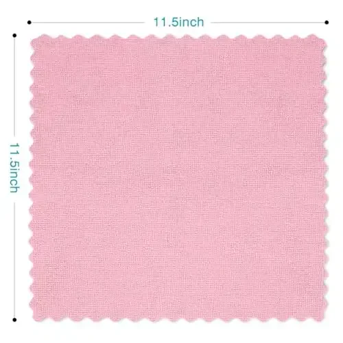 Orighty Microfiber Cleaning Cloth, 24 Pack Highly Absorbent Cleaning Supplies, Reusable Clean Rags for House, Microfiber Cloth for Kitchen, Window, Car Care, 11.5x11.5 inch Pink - 5