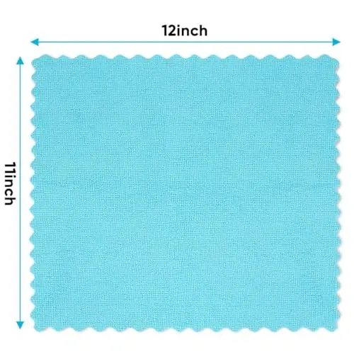 Orighty Microfiber Cleaning Cloth, 400 Pack Highly Absorbent Cleaning Rags, Household Cleaning Supplies, Microfiber Towels Lint Free Cloths for House, Kitchen, Car Care, 12x11 Inch, Multicolor - 5