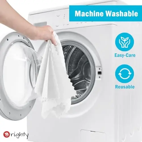 Orighty Microfiber Cleaning Cloth, 400 Pack Highly Absorbent Cleaning Rags, Household Cleaning Supplies, Reusable Microfiber Towels Lint Free Cloths for House, Kitchen, Car Care, 12x11 inch, White - 5