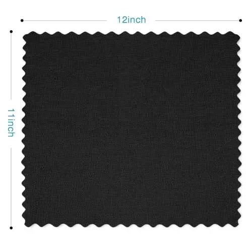 Orighty Microfiber Cleaning Cloth 5 Pack, Black Cleaning Rags 12x11 inch | Microfiber Towels for Cars, Highly Absorbent Household Cleaning Supplies, Reusable Lint Free Cloths for House, Kitchen - 4
