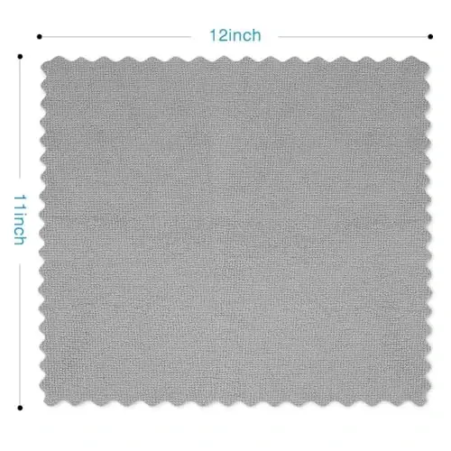 Orighty Microfiber Cleaning Cloth 5 Pack, Grey Cleaning Rags 12x11 inch | Microfiber Towels for Cars, Highly Absorbent Household Cleaning Supplies, Reusable Lint Free Cloths for House, Kitchen - 4