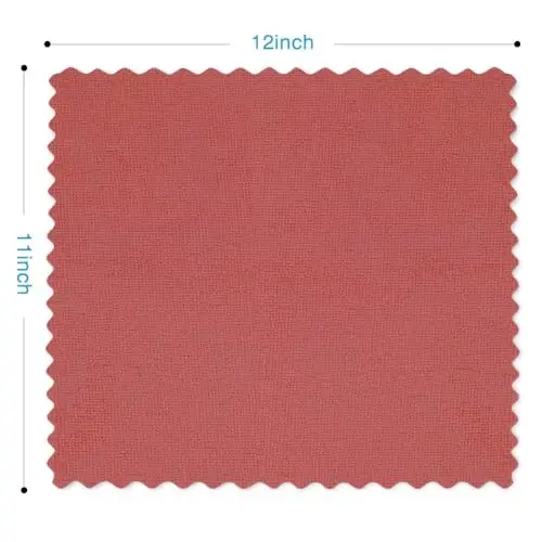 Orighty Microfiber Cleaning Cloth 5 Pack, Red Cleaning Rags 12x11 inch | Microfiber Towels for Cars, Highly Absorbent Household Cleaning Supplies, Reusable Lint Free Cloths for House, Kitchen - 4