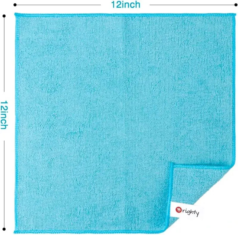 Orighty Microfiber Cleaning Cloth Pack of 60, Avtomobillar uchun mikrofiber sochiqlar, Yuqori darajada shimuvchan avtomobil tozalash materiallari, Tolasiz matolar, Avtomobilga qarash, uy, oshxona uchun toza lattalar, 12x12 dyuym - 3