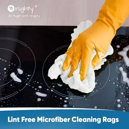 Orighty Microfiber Cleaning Cloths, 75 Sheets Shop Towels, Reusable Paper Towels Shop Rags, Washable Microfiber Towel Roll Cleaning Rags for Cars, House, Kitchen, 11.5’’ x 11.5’’, White - 5