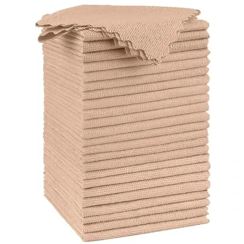 Orighty Microfiber Tozalash Matosi, 24 Paket Yuqori Singdiruvchan Tozalash Vositalari, Uy uchun Qayta Ishlatiladigan Toza Latta, Oshxona uchun Microfiber Mato, Deraza, Avtomobilga Xizmat Ko'rsatish, 11.5x11.5 dyuym Jigarrang 