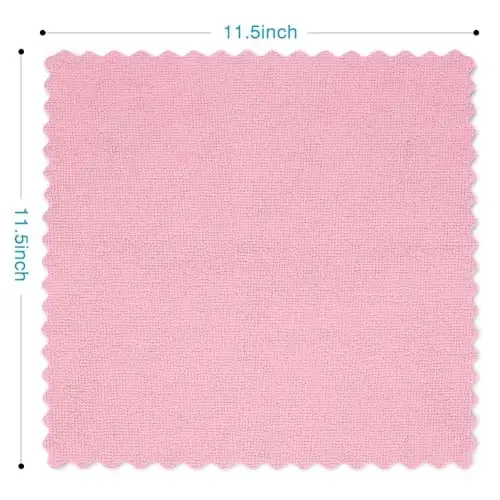 Orighty Microfiber Cleaning Cloth, 24 Pack Highly Absorbent Cleaning Supplies, Reusable Clean Rags for House, Microfiber Cloth for Kitchen, Window, Car Care, 11.5x11.5 inch Pink - 5