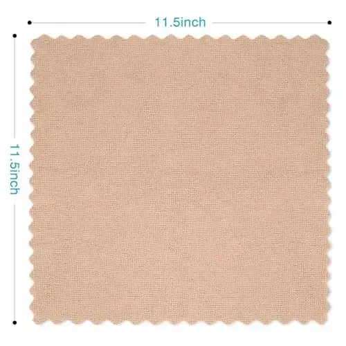 Orighty Microfiber Cleaning Cloth, 24 Pack Highly Absorbent Cleaning Supplies, Reusable Clean Rags for House, Microfiber Cloth for Kitchen, Window, Car Care, 11.5x11.5 inch Brown - 5