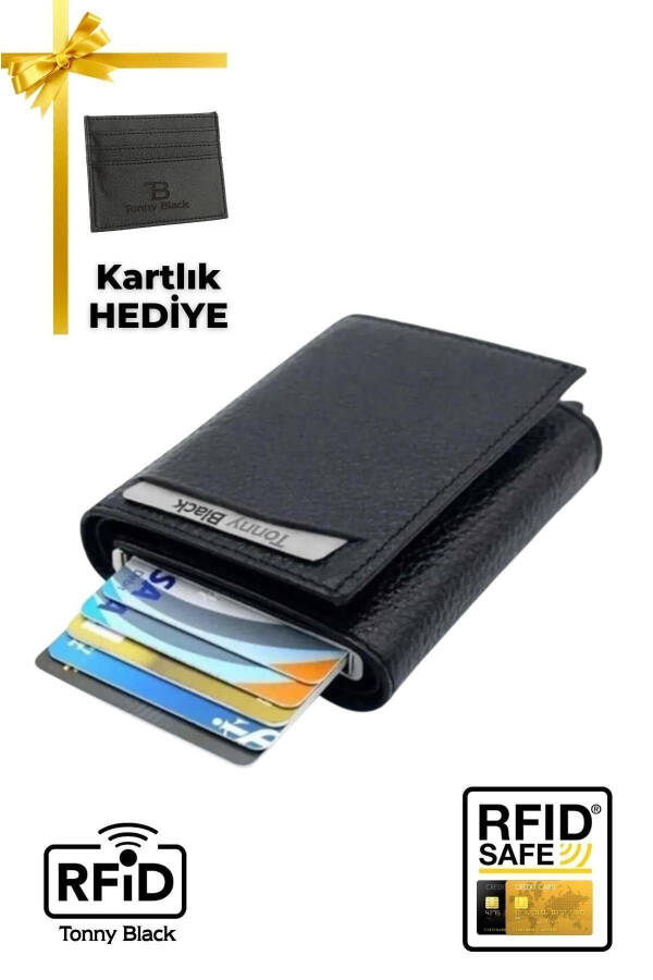 Original Boxed Super Slim Cardholder with Gift Automatic Mechanism Multi-Pocket Smart Credit Card Holder - 1