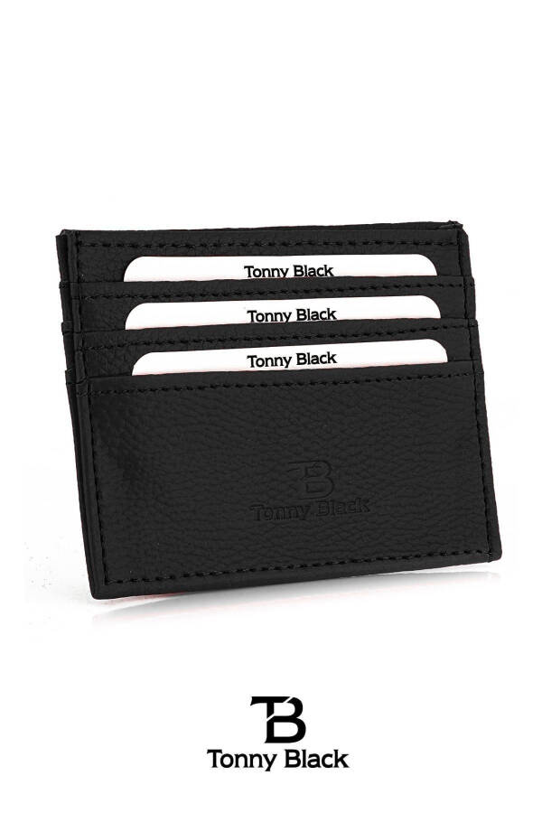 Original Boxed Unisex Super Slim Leather Thin Model Credit Card & Business Card Holder Faux Leather Cardholder Black - 12