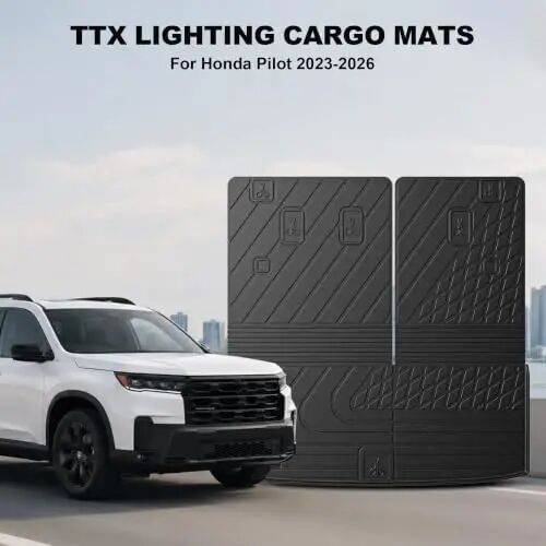 Original Cargo Mat Fit for Honda Pilot 2023-2026 | All Weather Protection Waterproof Trunk Mat with Back Seat Cover Pilot Accessories - TTX LIGHTING (1)
