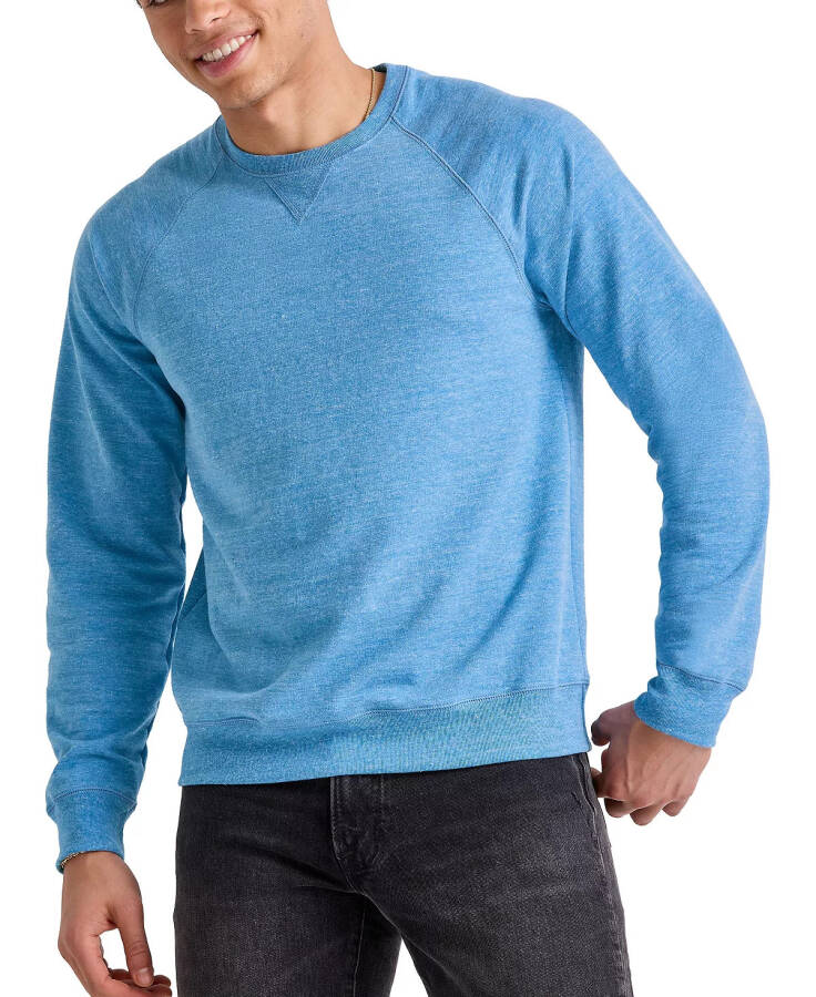 ORIGINAL Men's Triblend French Terry Crewneck Sweatshirt Blue Jay PE Heather - 1