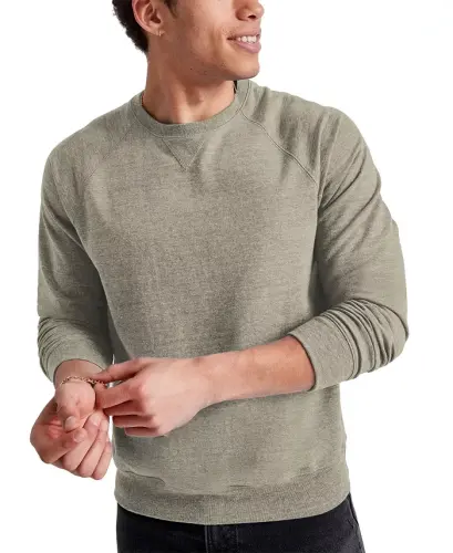 ORIGINAL Men's Triblend French Terry Crewneck Sweatshirt-Camouflage Green PE Heather 