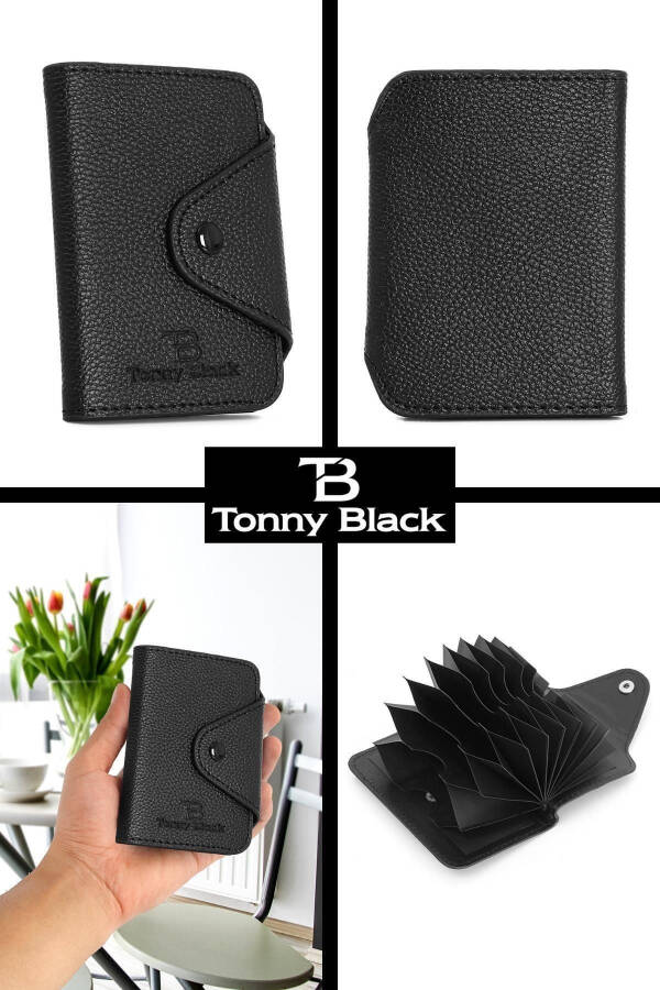 Original New Generation Slim Model 10 Card Slotted Snap-on Business Card Holder & Credit Stylish Card Wallet - 2