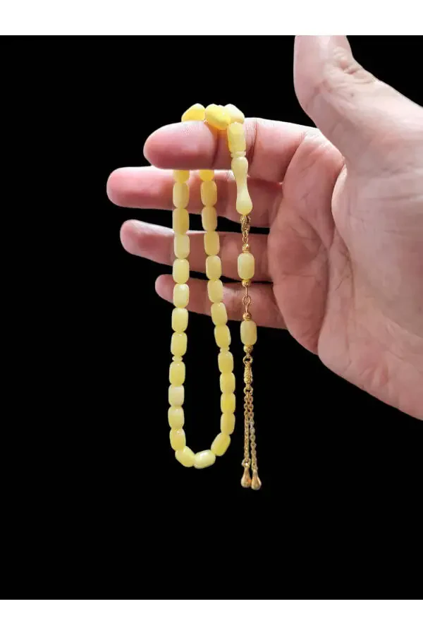 Оригинальные Сертифицированные Ливанские Капли Янтарных Четок Нагреваются Пахнет Сосной Золото По Серебру - 1