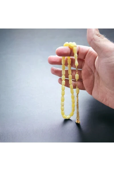 Оригинальные Сертифицированные Ливанские Капли Янтарных Четок Нагреваются Пахнет Сосной Золото По Серебру - BUDAKOĞULLARI (1)