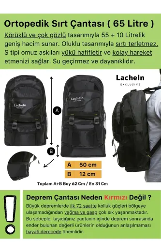 Orijinal Maxi Paket Tam Kapsamlı Hazır Deprem Çantası Afet Için Ilk Yardım Acil Durum Yaşam Seti - 2