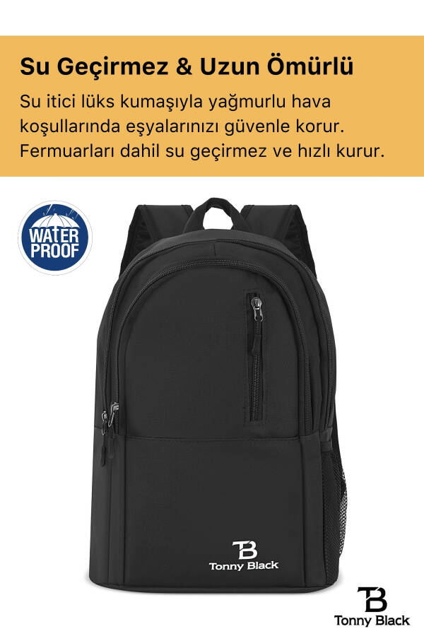 Orijinal Unisex Çok Gözlü Su Geçirmez Spor Kurs Laptop Seyahat Ve Günlük Kullanım İçin Sırt Çantası - 14