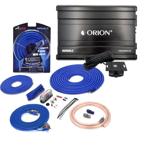 ORION CBA2000.1D Amp 2000W Max Amplifier + COKIT4 4GA Wiring Kit Combo for Car Audio VC Systems - 1