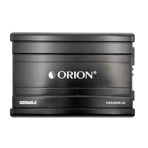 Orion Cobalt CBA2000.1D Monoblock 1-Channel Class D Amplifier for Car Subwoofer, 2000W MAX, 1/2/4 OModazone Stable, Adjustable Low Pass with Bass Boost, MOSFET Power Supply, Bass Knob Included - ORION (1)