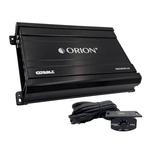 Orion Cobalt CBA2000.1D Monoblock 1-Channel Class D Amplifier for Car Subwoofer, 2000W MAX, 1/2/4 OModazone Stable, Adjustable Low Pass with Bass Boost, MOSFET Power Supply, Bass Knob Included - 1
