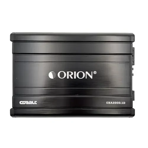 Orion Cobalt CBA2000.1D Monoblock 1-Channel Class D Amplifier for Car Subwoofer, 2000W MAX, 1/2/4 OModazone Stable, Adjustable Low Pass with Bass Boost, MOSFET Power Supply, Bass Knob Included - 2