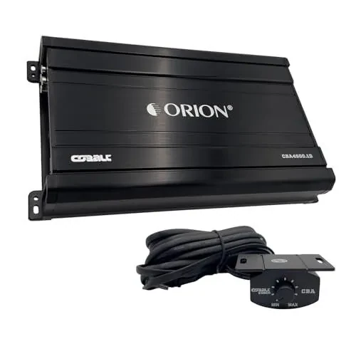 Orion Cobalt CBA4500.1D Monoblock 1-Channel Class D Amplifier for Car Subwoofer, 4500W, 2/4 OModazone Stable, Adjustable Low Pass & Subsonic Filter with Bass Boost, MOSFET Power Supply, Bass Knob Included - Orion