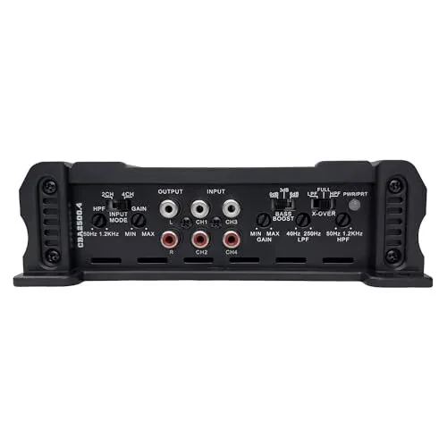 Orion Cobalt Series CBA2500.4 Высокоэффективный 4-канальный усилитель класса A/B для автомобильной стереосистемы - 2500 Вт высокой мощности, стабильная работа с 2/4 Ом, регулируемые фильтры низких/высоких частот, бас-буст, MOSFET-питание - 3