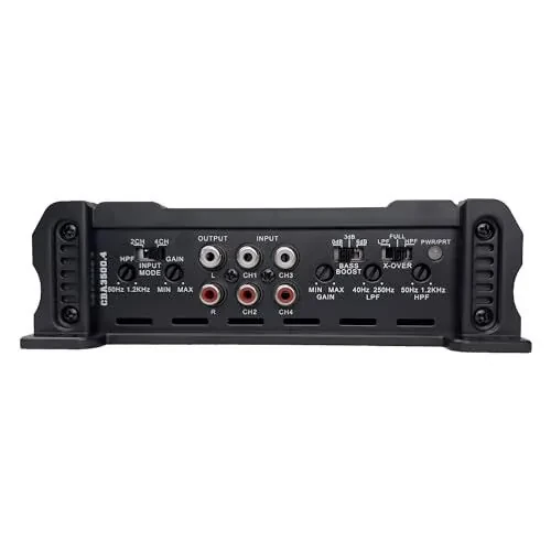 Orion Cobalt Series CBA3500.4 Avtomobil audiosi stereosi uchun yuqori samarali 4 kanalli A/B klassli kuchaytirgich - 3500W yuqori chiqish, 2/4 OModazone barqaror, sozlanishi past/yuqori o'tish, Bass Boost, MOSFET quvvat manbai - 3