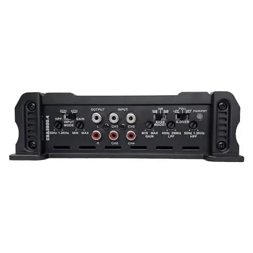 Orion Cobalt Series CBA3500.4 Avtomobil audiosi stereosi uchun yuqori samarali 4 kanalli A/B klassli kuchaytirgich - 3500W yuqori chiqish, 2/4 OModazone barqaror, sozlanishi past/yuqori o'tish, Bass Boost, MOSFET quvvat manbai - 3
