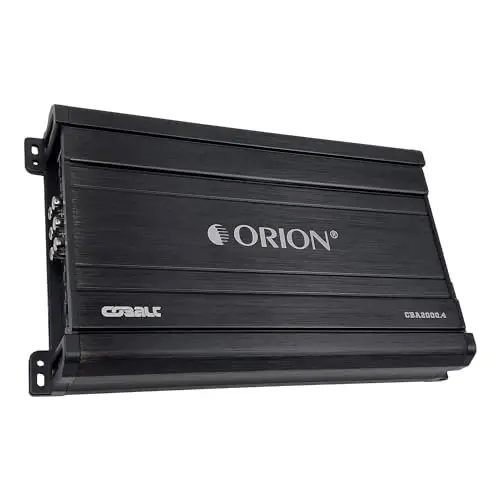 Orion Cobalt Series CBA2000.4 High Efficiency 4-Channel Class A/B Amplifier for Car Audio Stereo - 2000W High Output, 2/4 OModazone Stable, Adjustable Low/High Pass, Bass Boost, MOSFET Power Supply - 1