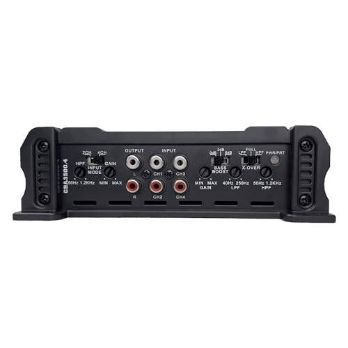 Orion Cobalt Series CBA3500 4 High Efficiency 4-Channel Class A/B Amplifier for Car Audio Stereo - 3500W High Output, 2/4 OModazone Stable, Adjustable Low/High Pass, Bass Boost, MOSFET Power Supply - 3