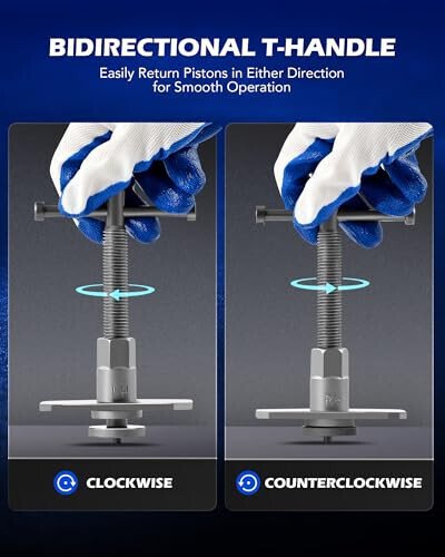 Orion Motor Tech 24pc Brake Caliper Compression Tool Set, Heavy Duty Brake Piston Compressor Tool and Wind Back Tool Kit for Brake Pad Replacement, Universal Disc Brake Caliper Tool Set with Blue Case - 5