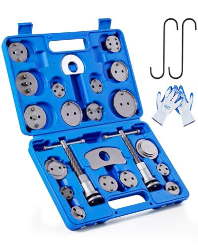 Orion Motor Tech 24pcs Heavy Duty Disc Brake Piston Caliper Compressor Rewind Tool Set and Wind Back Tool Kit for Brake Pad Replacement Reset, Fits Most American, European, Japanese Autos - 1