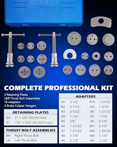 Orion Motor Tech 24pcs Heavy Duty Disc Brake Piston Caliper Compressor Rewind Tool Set and Wind Back Tool Kit for Brake Pad Replacement Reset, Fits Most American, European, Japanese Autos - 9