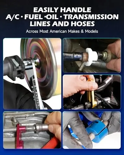 Orion Motor Tech Master Quick Disconnect Tool Set, 25pc Line Disconnect Tool Kit for A/C Fuel & Transmission Systems, Fuel Line Disconnect Tools for Mechanics Compatible with Ford Chevy GM More, Blue - ORION (1)