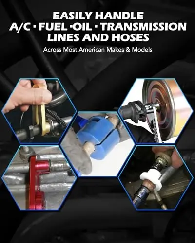 Master Quick Disconnect Tool Set, 25pc Line Disconnect Tool Kit for A/C Fuel & Transmission Systems, Fuel Line Disconnect Tools for Mechanics Compatible with Ford Chevy GM More, Black - 1