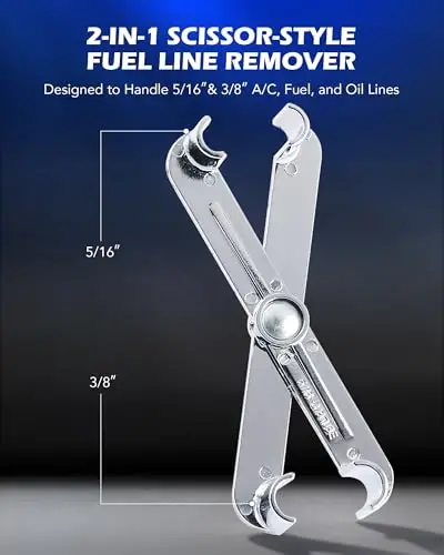Orion Motor Tech Master Quick Disconnect Tool Set, 25pc Line Disconnect Tool Kit for A/C Fuel & Transmission Systems, Fuel Line Disconnect Tools for Mechanics Compatible with Ford Chevy GM More, Blue - 5