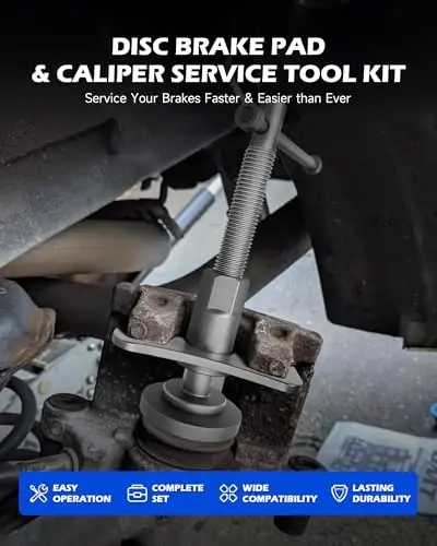 Orion Motor Tech Tormoz Kaliperini Orqaga Qaytarish Asboblar To'plami, 24 dona Tormoz Kaliperini Siqish Asboblar To'plami, Zaryad Bolt Yig'ish Plitalari Kaliper Ilgaklari 18 Disk Adapterlari, G'ilofli Kaliper Asbobi, Qora - ORION MOTOR TECH (1)