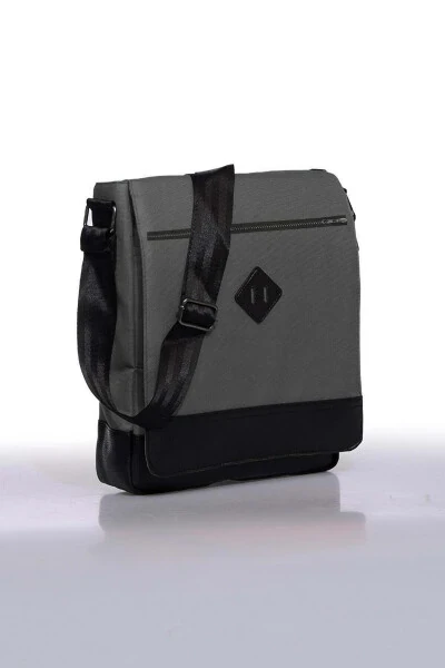 Orjın Unisex 11 Dikey Postacı Çapraz Askılı Omuz Çantası - Gri-Gri - Modazone (1)