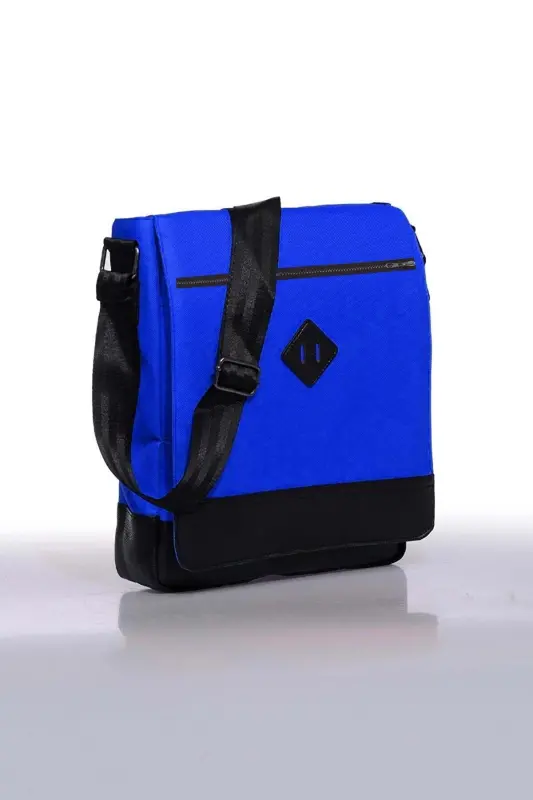 Orjın Unisex 11 Dikey Postacı Çapraz Askılı Omuz Çantası - Mavi-Mavi - 2