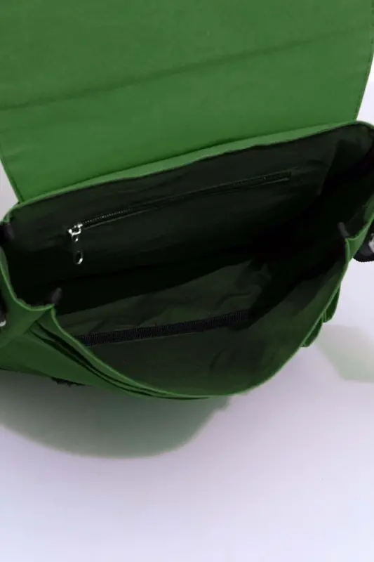 Оrjın Unisex 11 Dikey Postacı Çapraz Askılı Omuz Çantası - Yeşil-Yeşil - 5