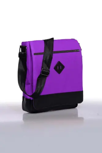 Orjın Unisex 11 Vertical Messenger Crossbody Shoulder Bag - Lilac-Lilac - BAGORAMA (1)