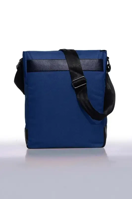 Orjın Unisex 11 Vertical Messenger Crossbody Shoulder Bag - Navy Blue-Navy Blue - 3