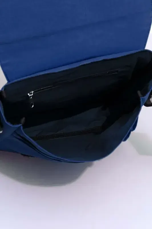 Orjın Unisex 11 Vertical Messenger Crossbody Shoulder Bag - Navy Blue-Navy Blue - 5