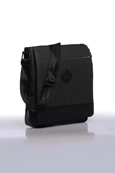 Orjın Unisex 11 Vertical Postman Crossbody Shoulder Bag - Black - Bagorama (1)