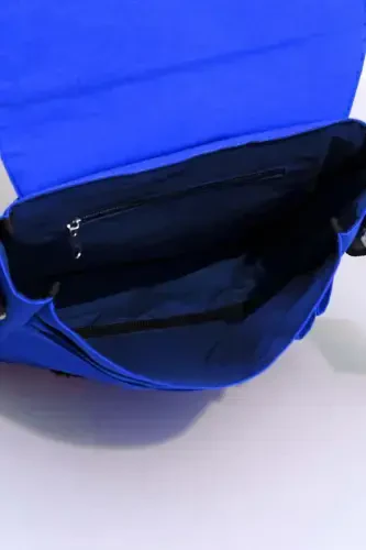 Orjın Unisex 11 Vertikal Pochta Xaltasi Yelkadan O'tkaziladigan Yelkali Sumka - Moviy-Moviy - 5