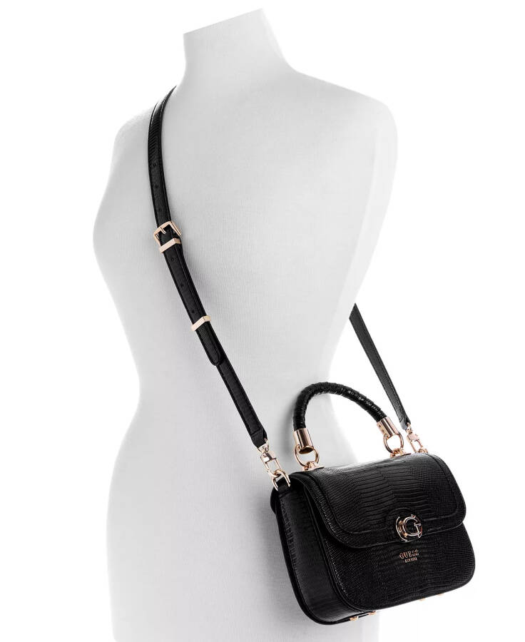 Orlina Small Top Handle Flap Crossbody Bag Black - 3