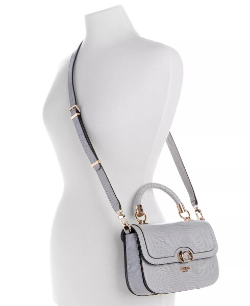 Orlina Small Top Handle Flap Crossbody Bag Lavender Grey - 5